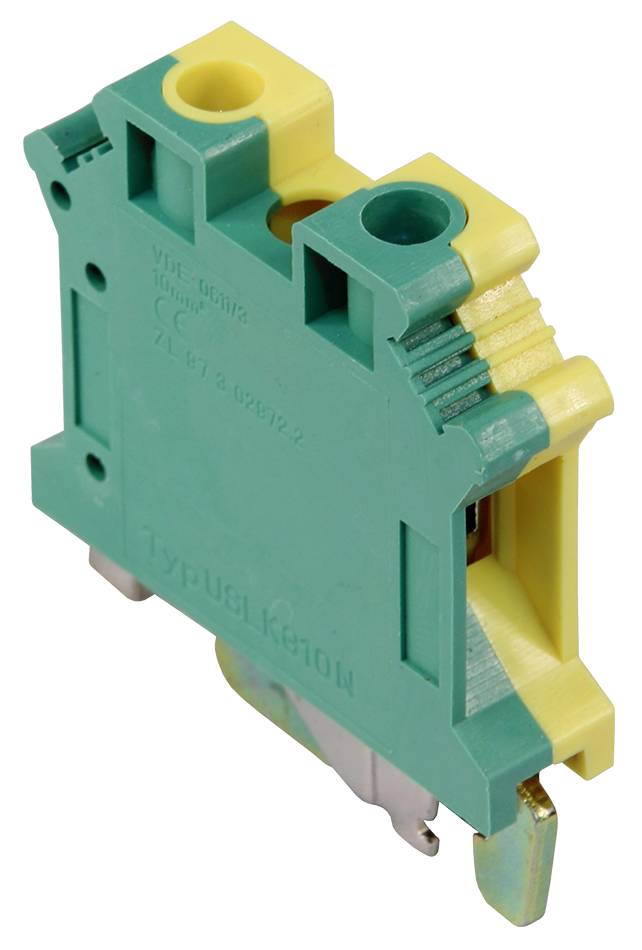 Green / Yellow DIN Rail Terminals Lewden
