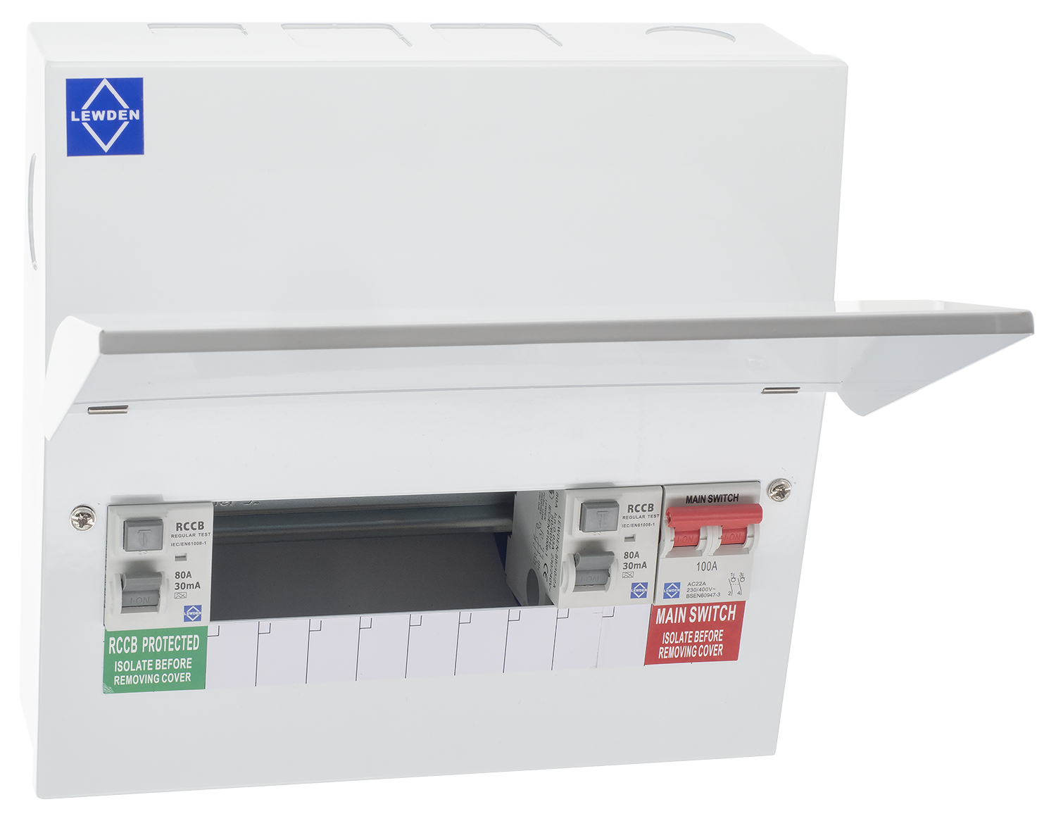 PRO SemiPopulated Dual RCCB Consumer Units Lewden