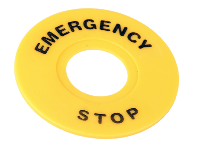 Emergency Stop Legend Plate