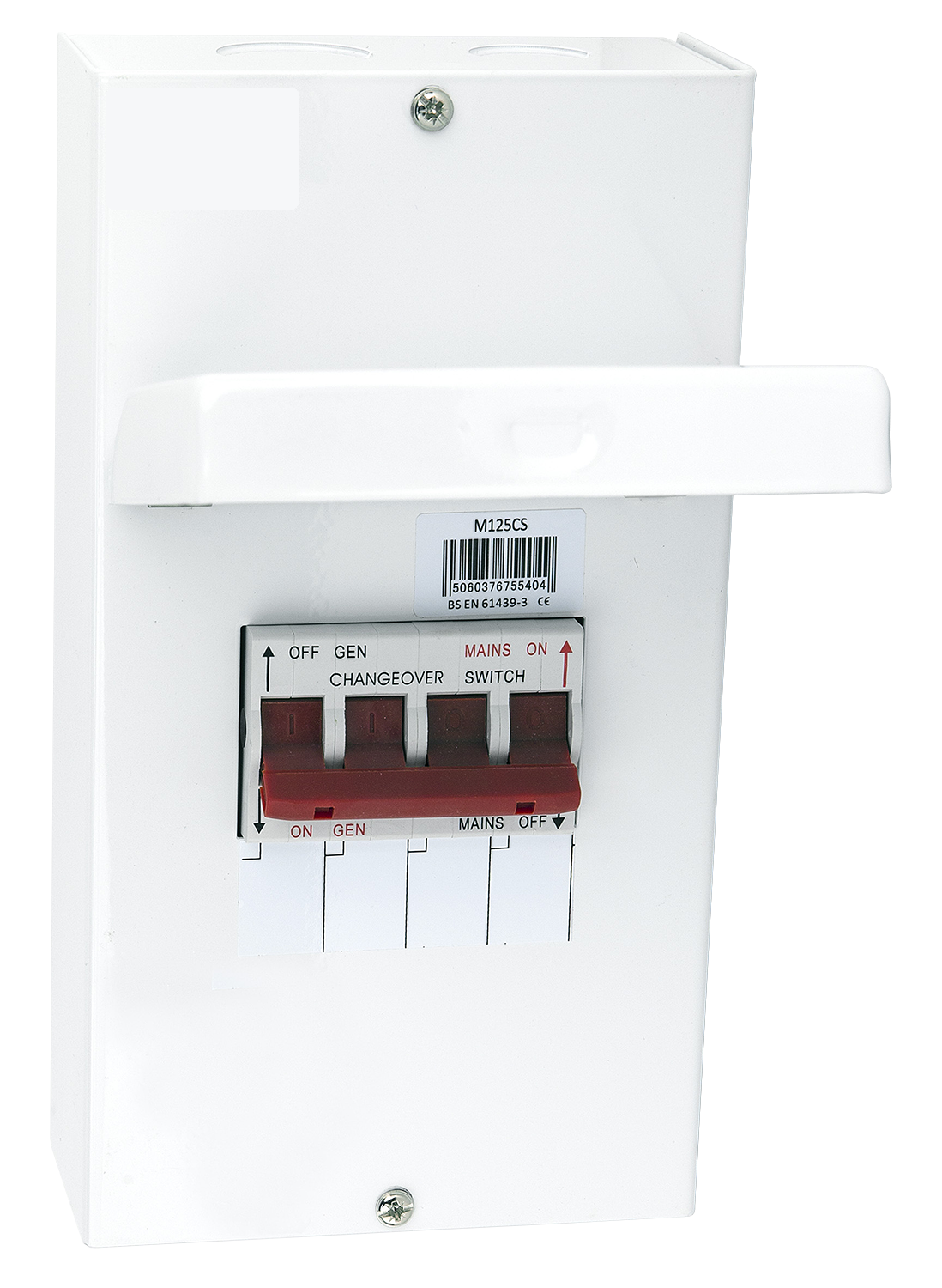 Metal 125A Changeover Switch Single Phase Lewden